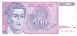 Jugoslawien p113 500 Dinara 1992